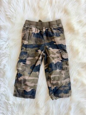 The Children's Place Boys Camo Cargo Pants - Olive, Tan, Black